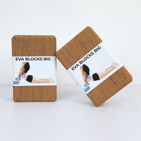 High Density Premium Eva Yoga Blocks-Big | Lightweight & Durable Support | Oduor Resistant and Moisture-Proof | Brown (Per Piece)