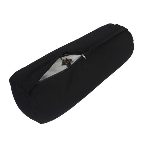 Cotton Iyengar Yoga Round Bolster Blue.100% Cotton outer cover, Washable and Removable with Re-fillable Inner in Cotton.