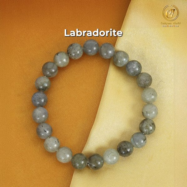 Labradorite Bracelet for Men and Women - 8mm. Reiki Healing Crystal Stone/AAA Quality/Lab Tested & Certified.