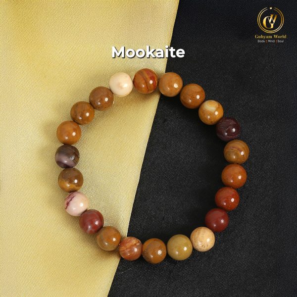 Mookaite Crystal Bracelet for Women and Men - 8 mm. | Reiki Healing Crystal Stone/AAA Quality/Lab Tested & Certified.