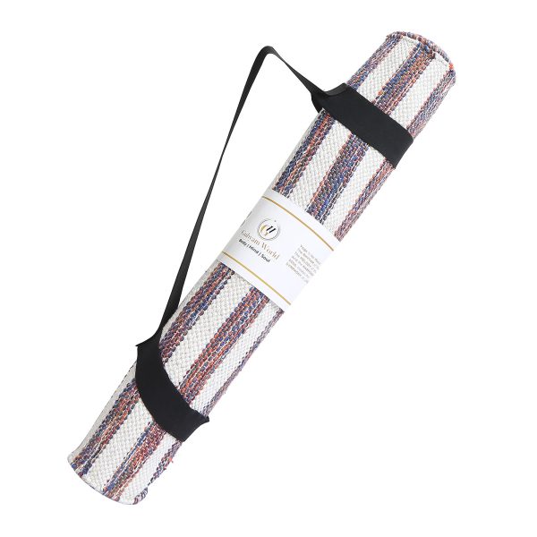 Cotton Yoga Mat | Comfortable and Firm Cushioning | Sweat Resistant and Washable | Multi Color