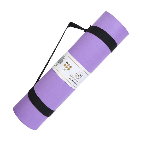 8 MM Eva Yoga Mat | Anti-Skid Yoga Mat for Men and Women | Comfortable and Firm Cushioning | Sweat Resistant and Washable | Purple