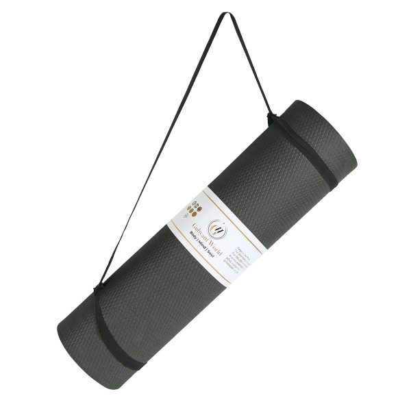 10 MM Eva Yoga Mat | Anti-Skid Yoga Mat for Men and Women | Comfortable and Firm Cushioning | Sweat Resistant and Washable | Black